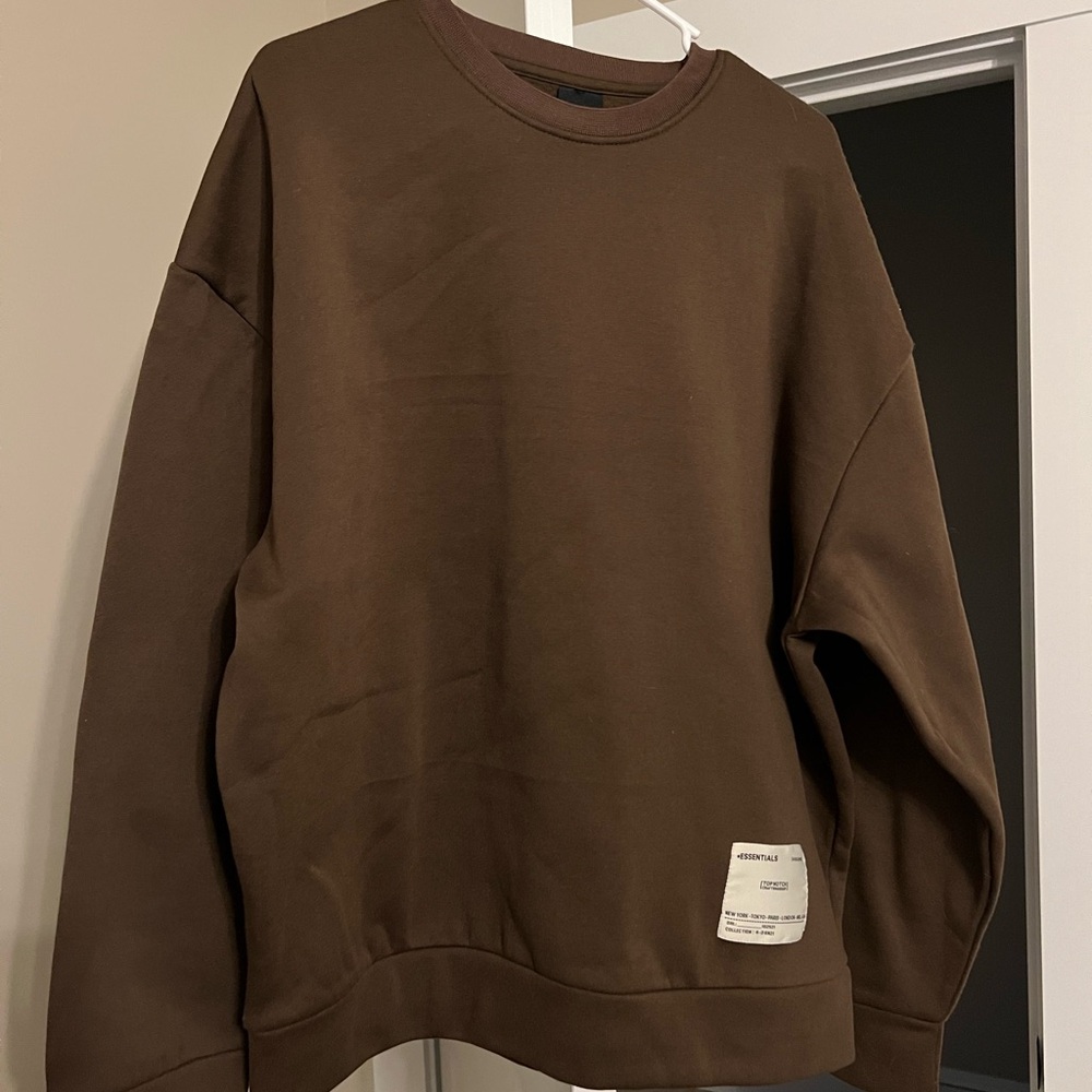 Essentials Chocolate Brown Crewneck Sweater